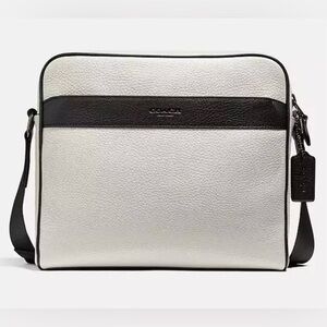 White and Black Accent Coach Bag | COACH CHARLES CAMERA BAG IN COLOR BLOCK